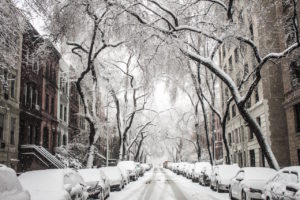 Snowy New York Street